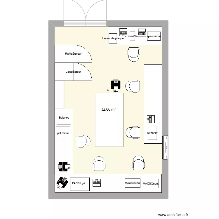Labo 725 option 1. Plan de 