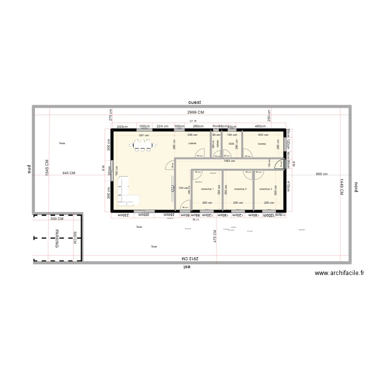 plan 001 la force 2 A MODIFIER 2. Plan de 9 pièces et 560 m2