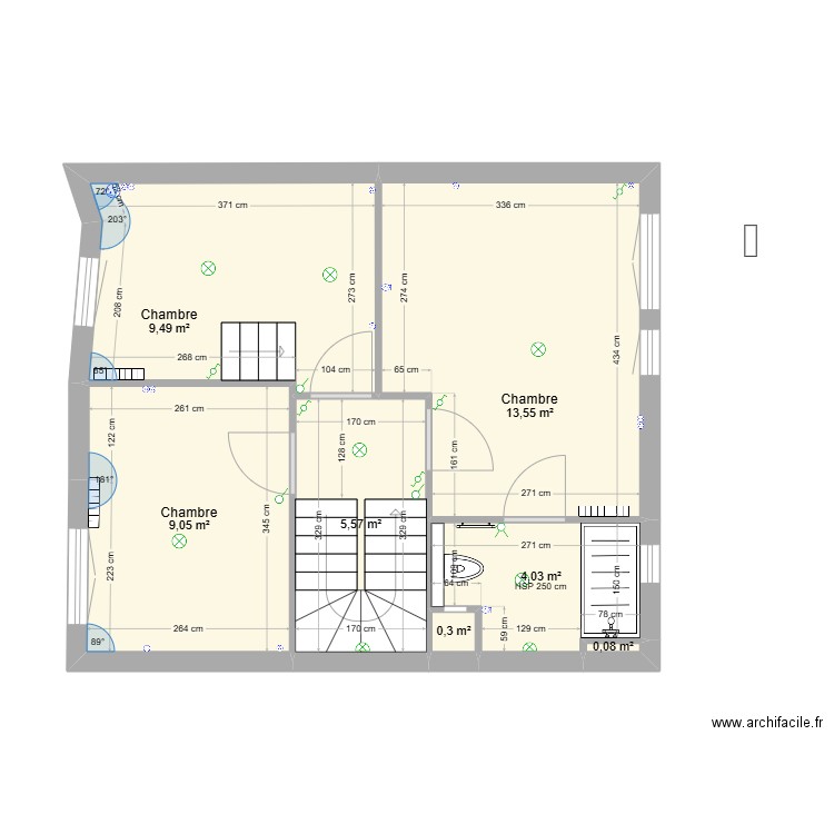 M1 Niveau R+2 TMA V2. Plan de 7 pièces et 42 m2