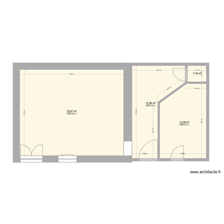 PLAN RDC POUR ISOLATION. Plan de 0 pièce et 0 m2