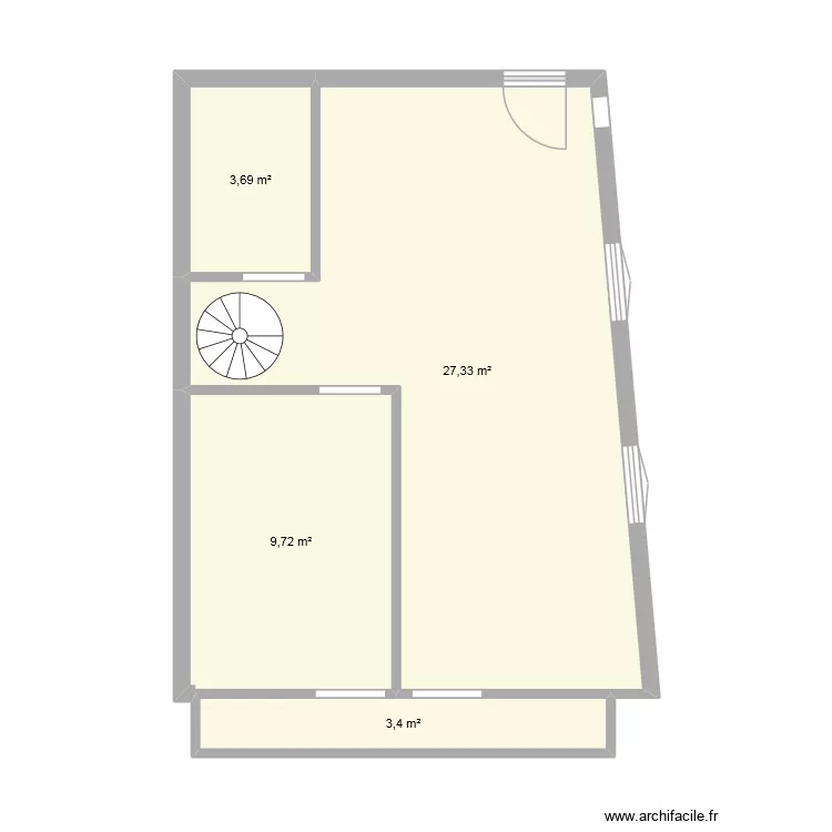 Zinha app. Plan de 4  et 44 m²