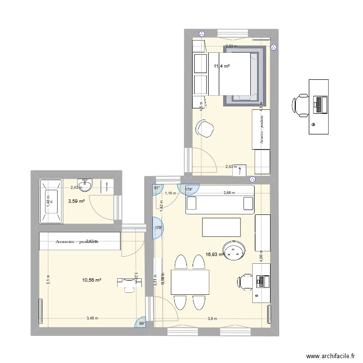 appartement . Plan de 0 pièce et 0 m2