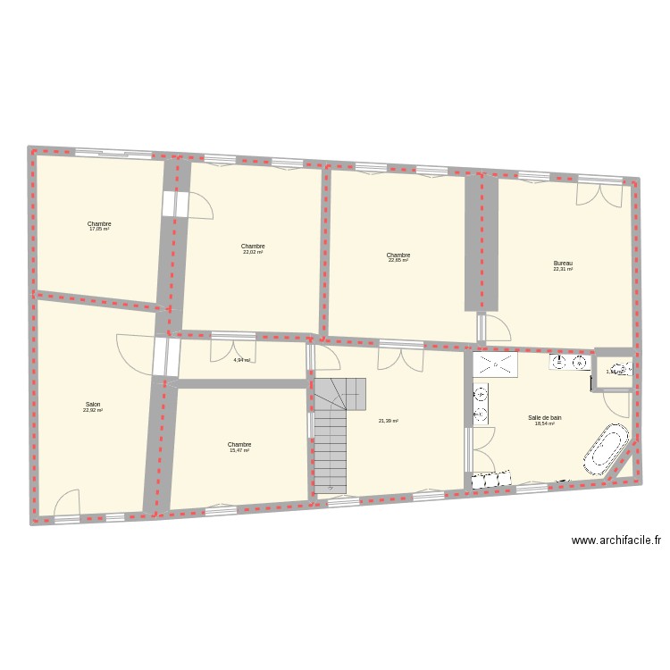 puymaurin2. Plan de 10 pièces et 168 m2