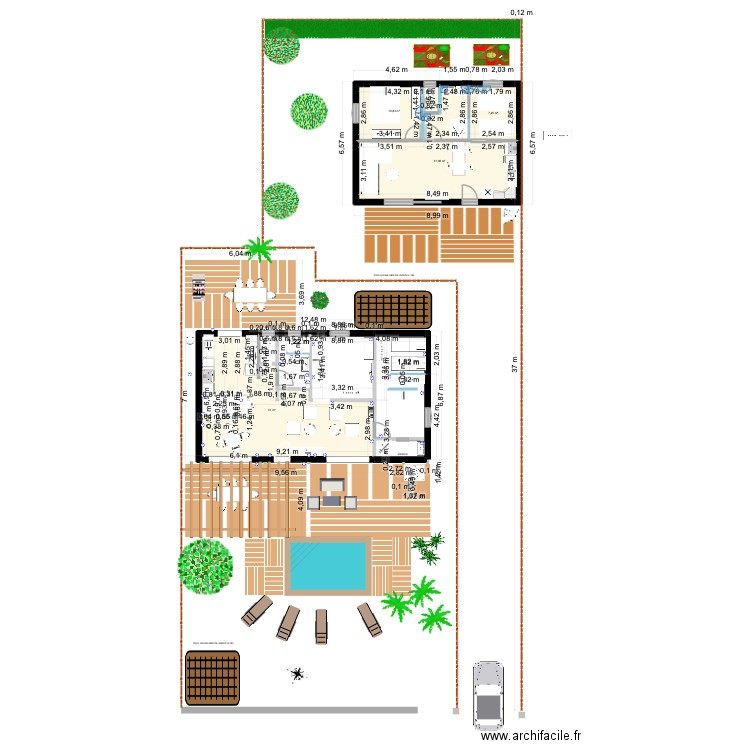 FUTURE DIVISION. Plan de 4 pièces et 91 m2