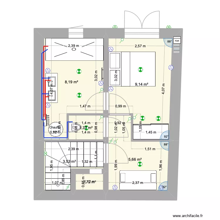 RDC bethmale 1 LIT + clic clac. Plan de RDC bethmale 1 LIT + clic clac. Plan de