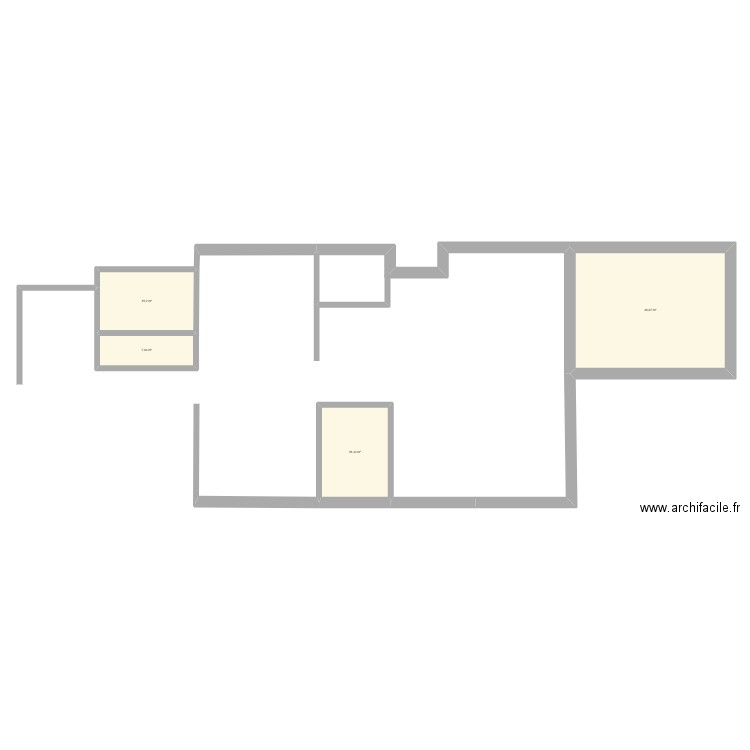 ESSAI. Plan de 4 pièces et 87 m2