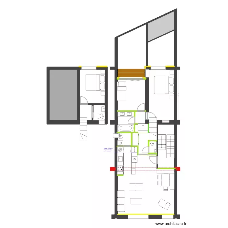 BAUCQ 77 1e étage Cuisine Détails. Plan de 13 Pièces et 99 m² BAUCQ 77 1e étage Cuisine Détails. Plan de 13 Pièces et 99 m²