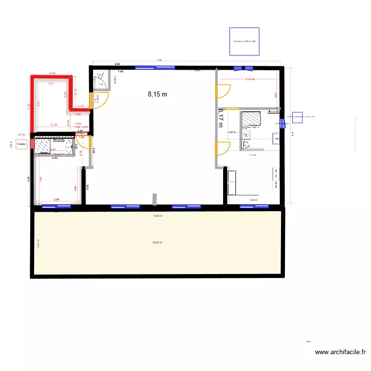 PLAN 10. Plan de 1  et 63 m²