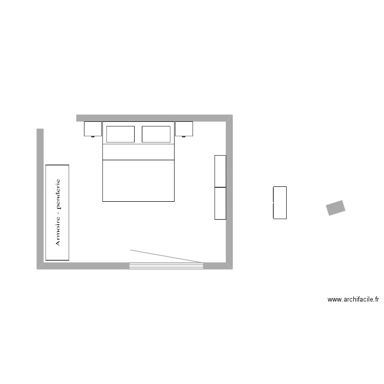 chambre à coucher V2. Plan de 0 pièce et 0 m2