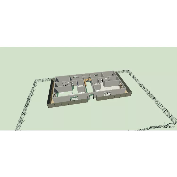 Immeuble locatif. Plan de 12 Pièces et 137 m²