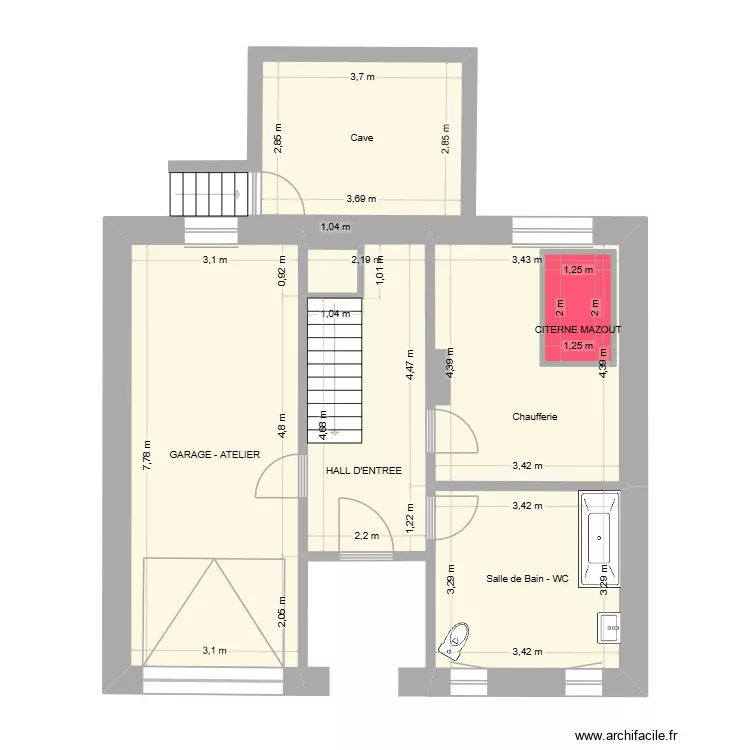 Maison Lydie. Plan de 7 et 76 m² Maison Lydie. Plan de 7 et 76 m²