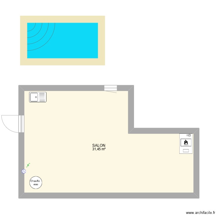 NADIIA. Plan de 1 pièce et 31 m2