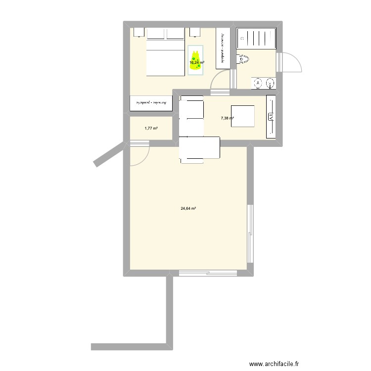 plans3. Plan de 4 pièces et 50 m2