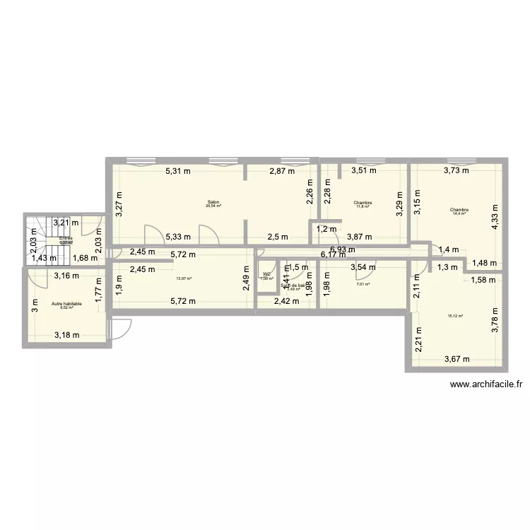 MAISON V3. Plan de 11  et 112 m²