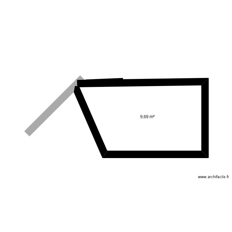GFGG. Plan de 1 pièce et 10 m2