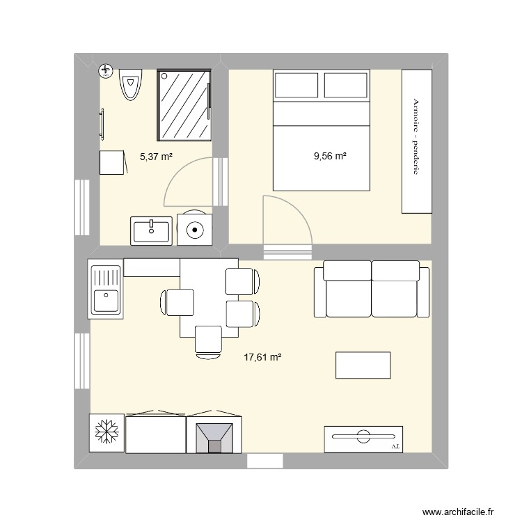 appartement du haut version 1. Plan de 0 pièce et 0 m2
