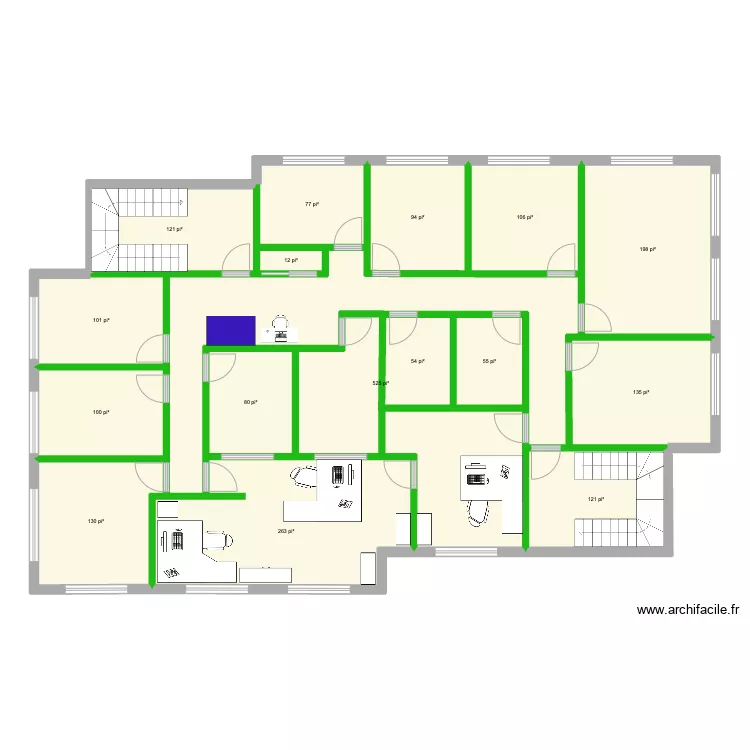 225 Seigneuriale 2e &eacute;tage 7 d. Plan de 
