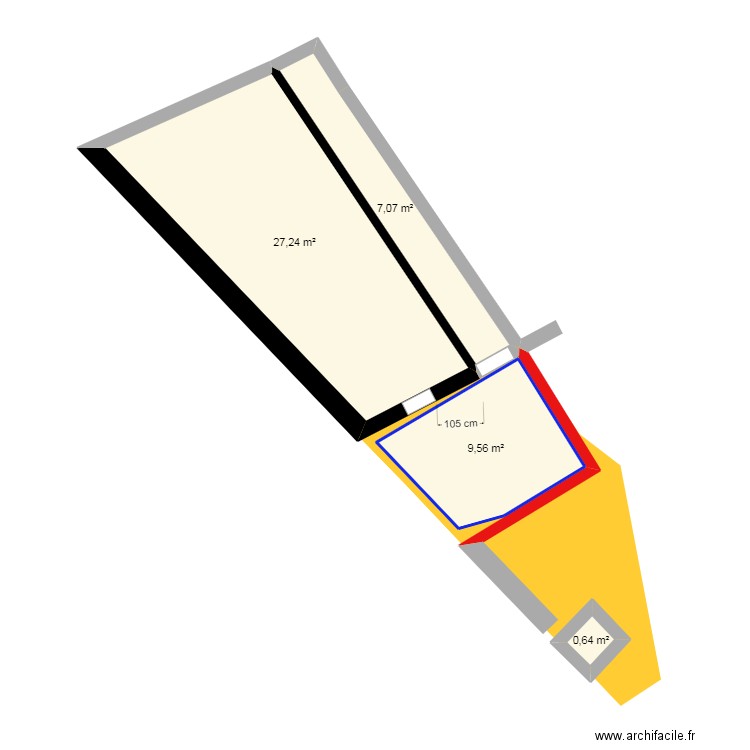 PLAN FLO. Plan de 4 pièces et 45 m2