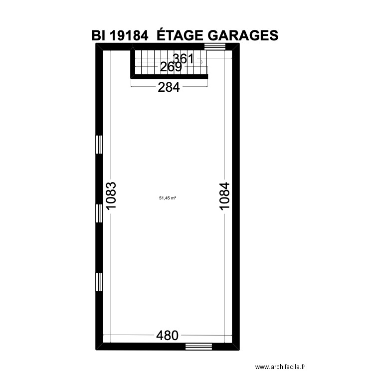 BI 19184. Plan de 39 pièces et 637 m2