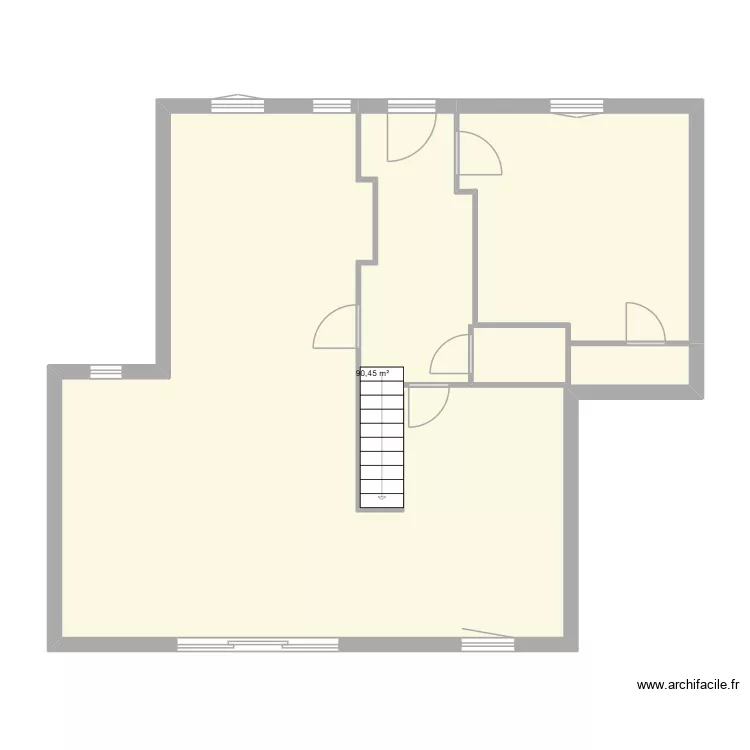 RDC MAISON VALLEES. Plan de 1 Pièce et 90 m² RDC MAISON VALLEES. Plan de 1 Pièce et 90 m²