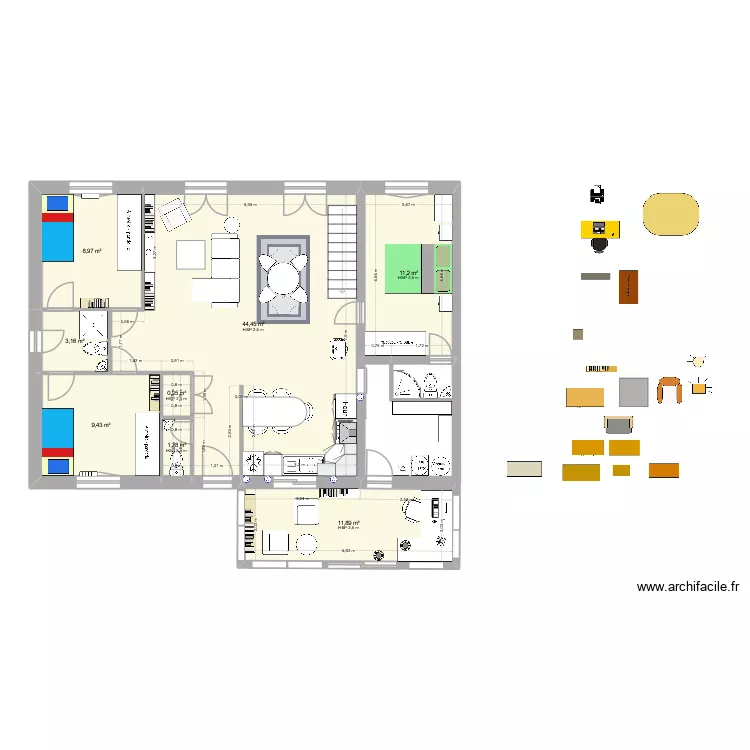 Guenrouet 2026. Plan de 8 et 91 m² Guenrouet 2026. Plan de 8 et 91 m²
