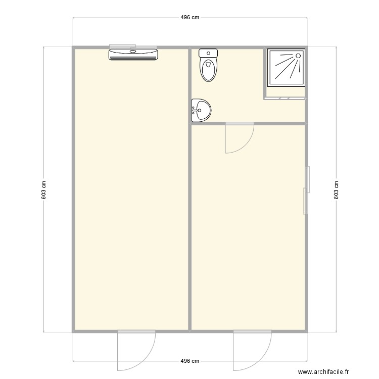 TECMA . Plan de 4 pièces et 28 m2