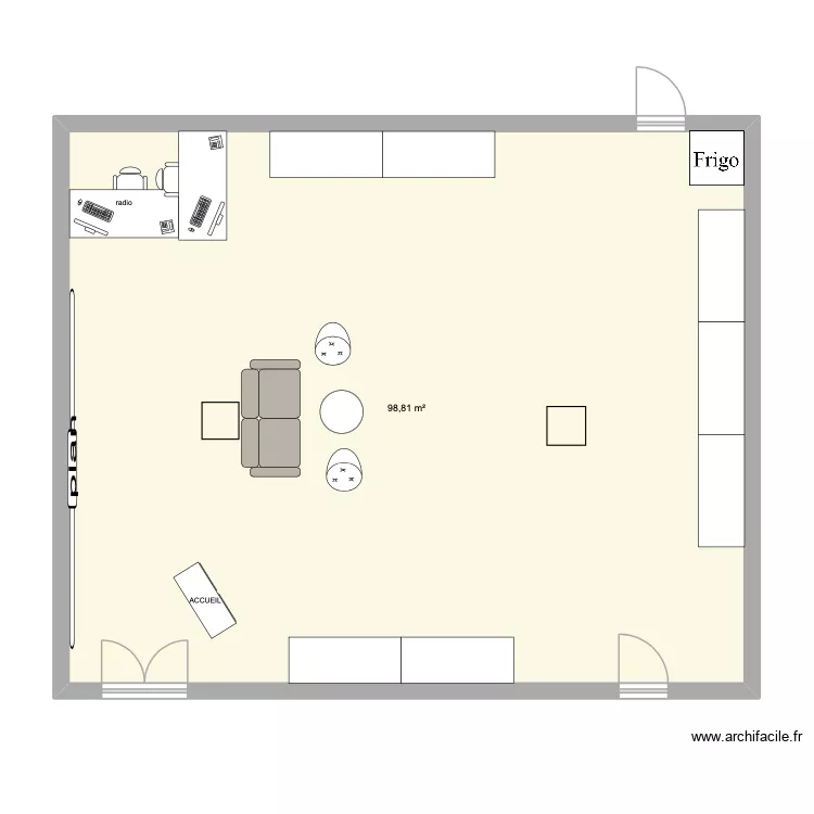 SALLE VILLEFRANCHE SAONESSENCE. Plan de 1 Pièce et 99 m²
