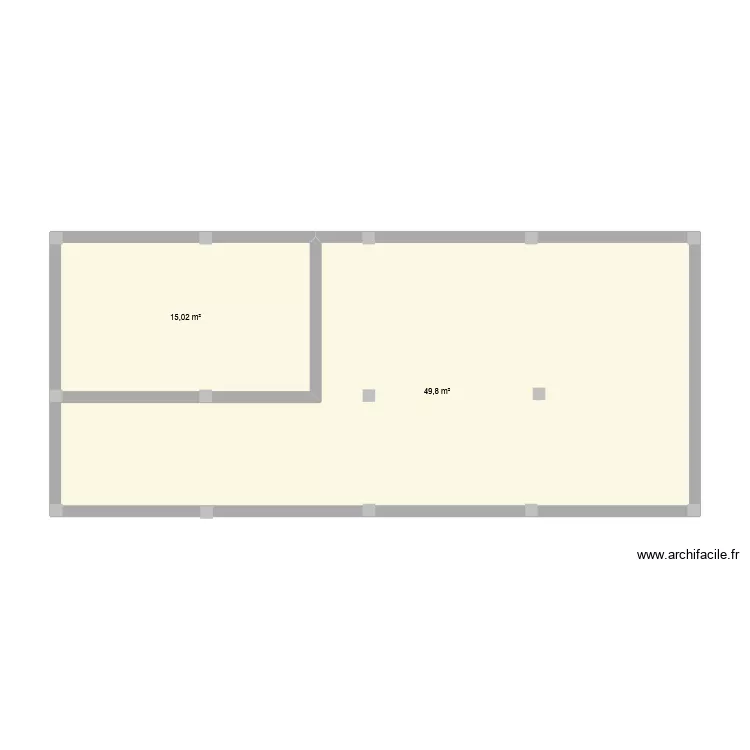 plan 01. Plan de 2  et 65 m²