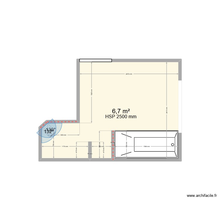 SDB. Plan de 0 pièce et 0 m2