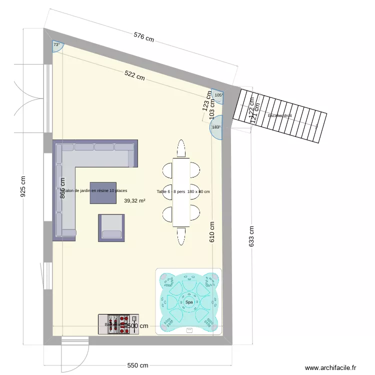 Terrasse. Plan de 