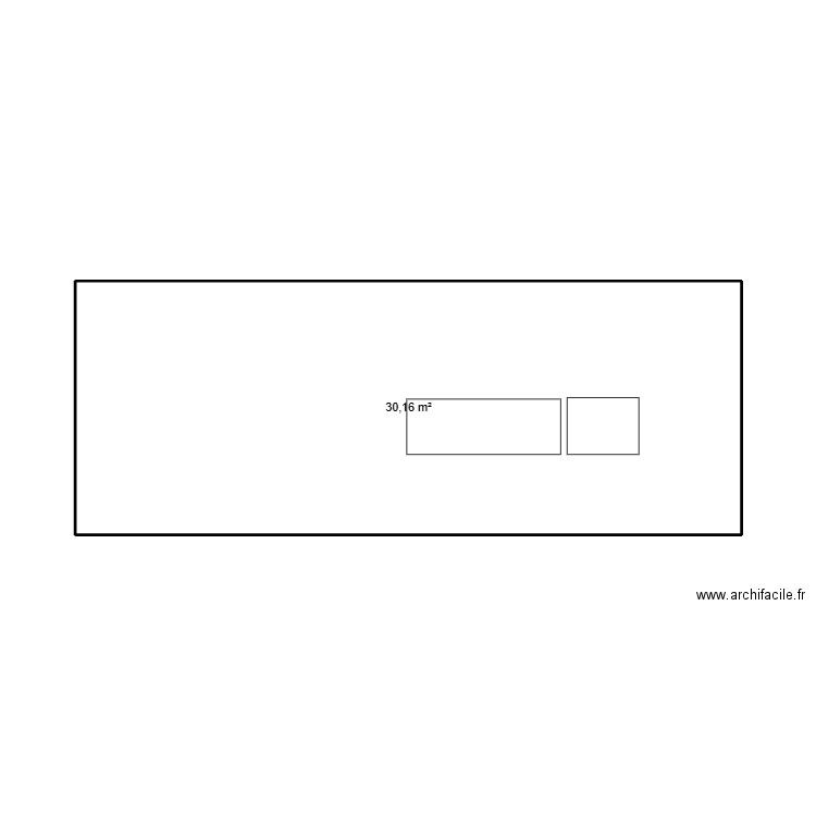 cuisine. Plan de 1 pièce et 30 m2