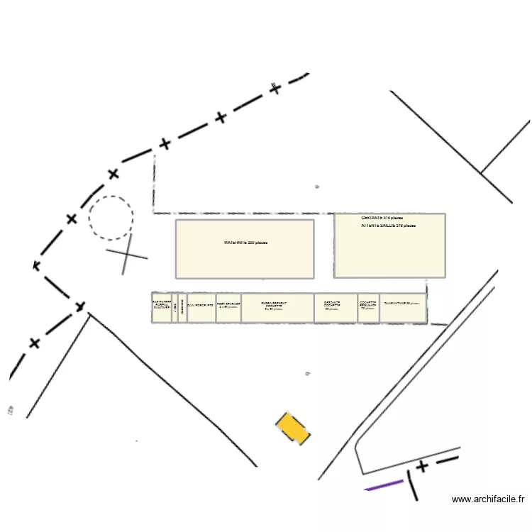SAS PORCELETS DE BOURGOGNE. Plan de 