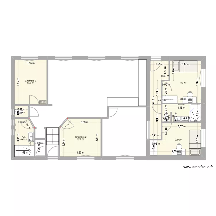 Projet Jean - Projet. Plan de 8 Pièces et 54 m²