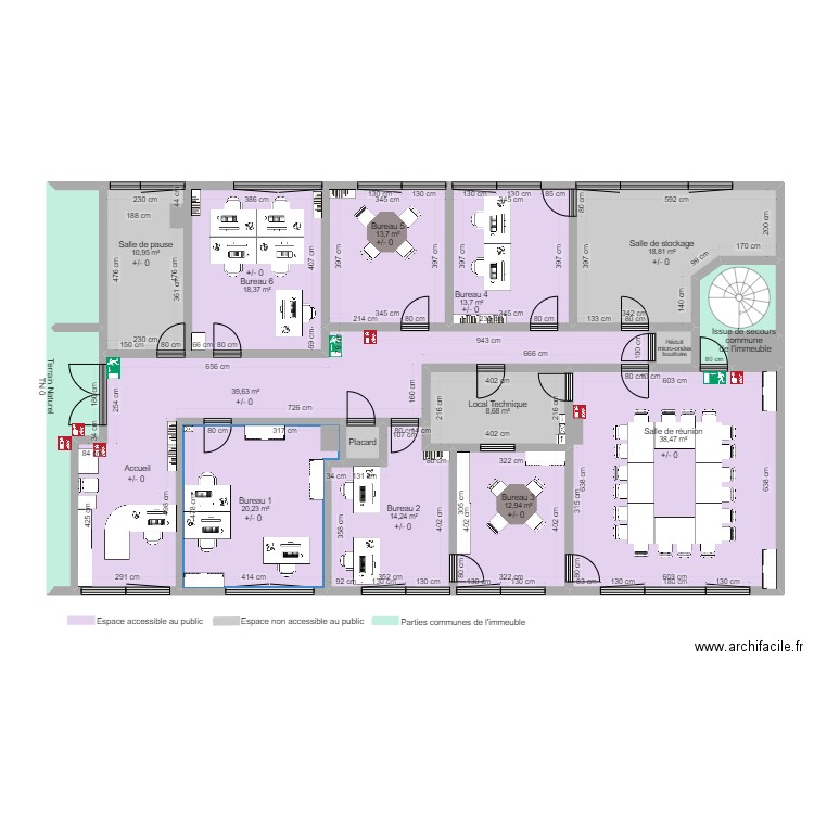 WIMOOV BORDEAUX APRÈS AMÉNAGEMENTS. Plan de 0 pièce et 0 m2