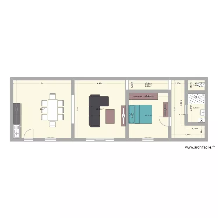 Teddy 2. Plan de 7 Pièces et 76 m² Teddy 2. Plan de 7 Pièces et 76 m²