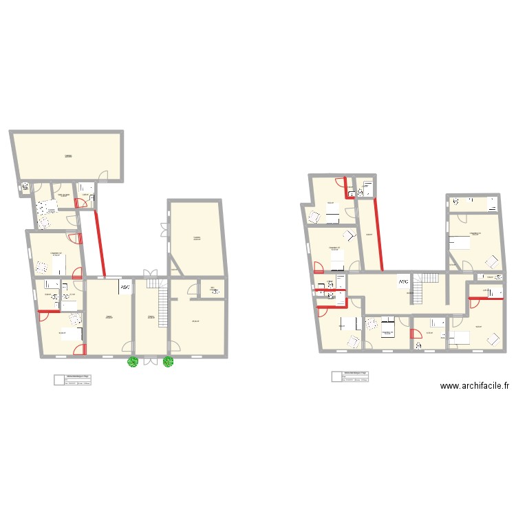Melina Marsillargues Etage. Plan de 31 pièces et 398 m2