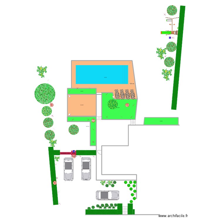 Jardin . Plan de 0 pièce et 0 m2