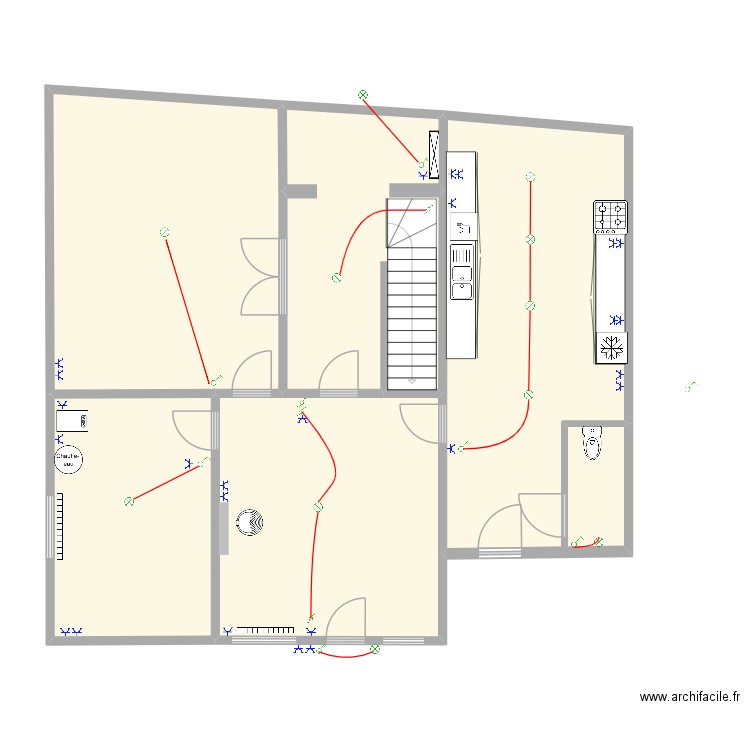 chemin de Beloeil 30  Rez de chaussée. Plan de 5 pièces et 114 m2