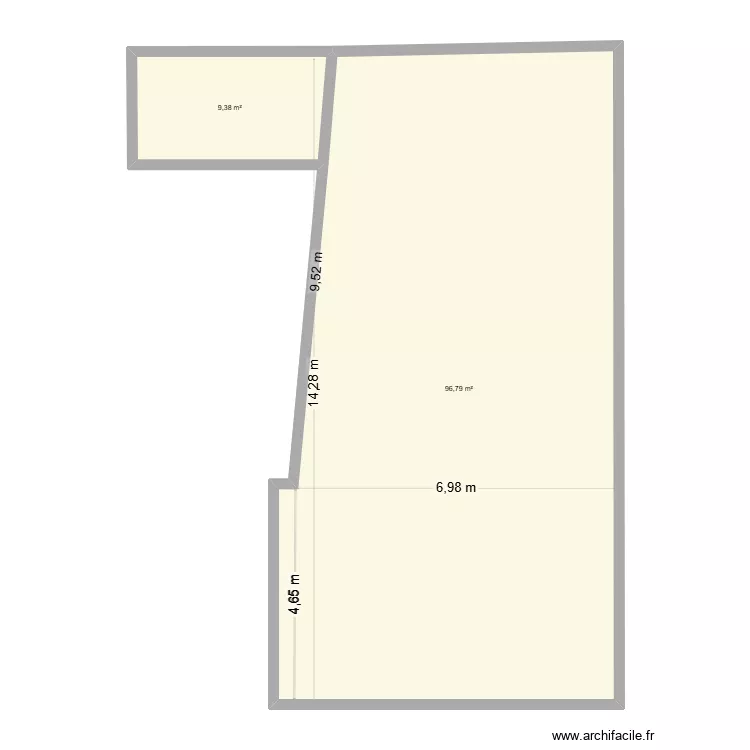 DEPOT 1. Plan de 2 Pièces et 106 m²