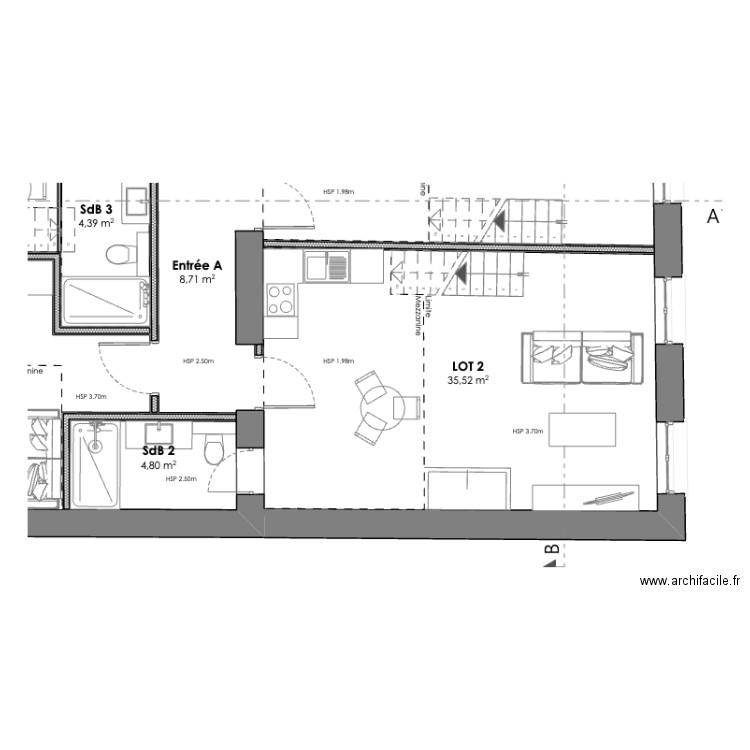 Bejat RDC. Plan de 0 pièce et 0 m2