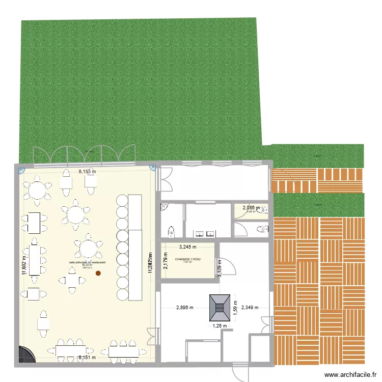 ROUE / COCO. Plan de 3  et 104 m²
