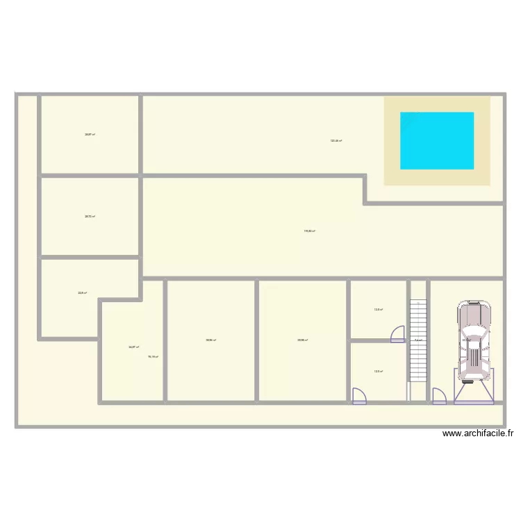 NOUVEAU PROJET. Plan de 13  et 567 m²