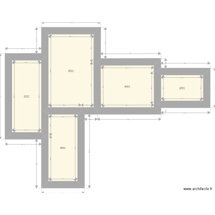 ML24005219. Plan de 5 pièces et 157 m2