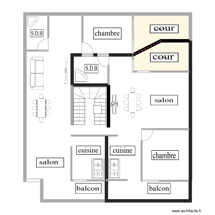 maison. Plan de 2  et 15 m²