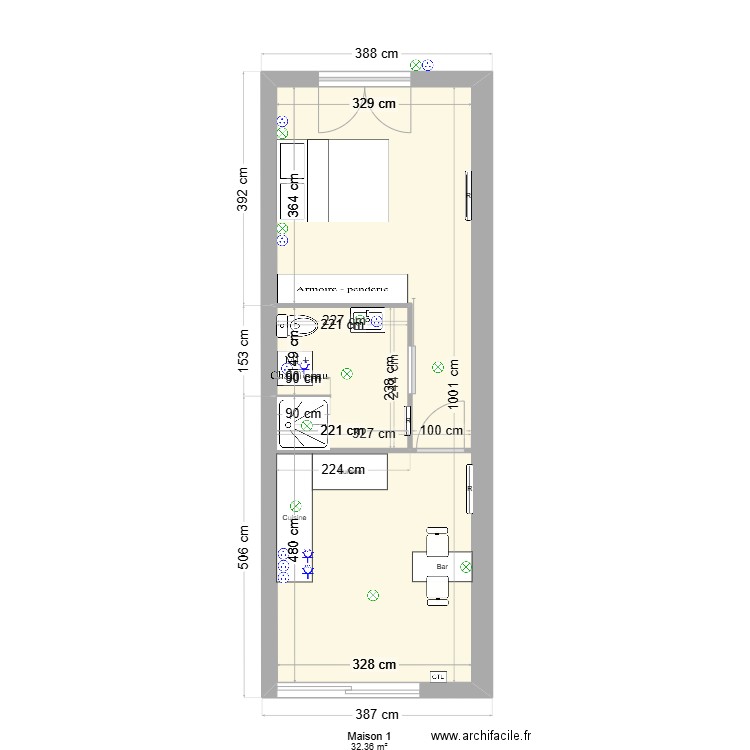 Maison 1. Plan de 0 pièce et 0 m2