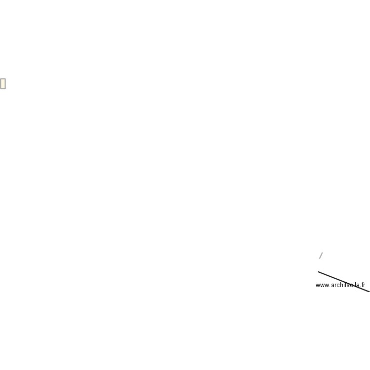 plan de la salle. Plan de 1 pièce et 105 m2