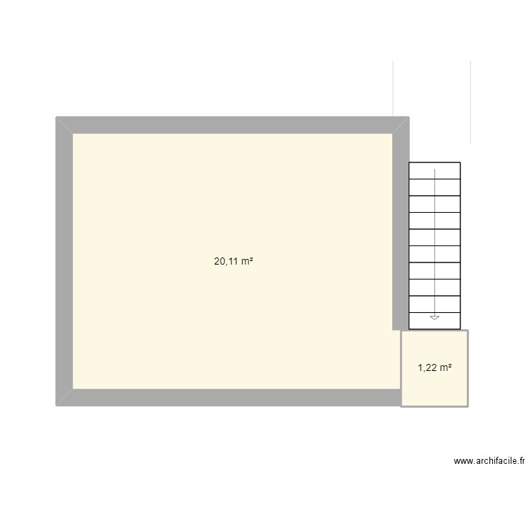 ti jo. Plan de 7 pièces et 79 m2