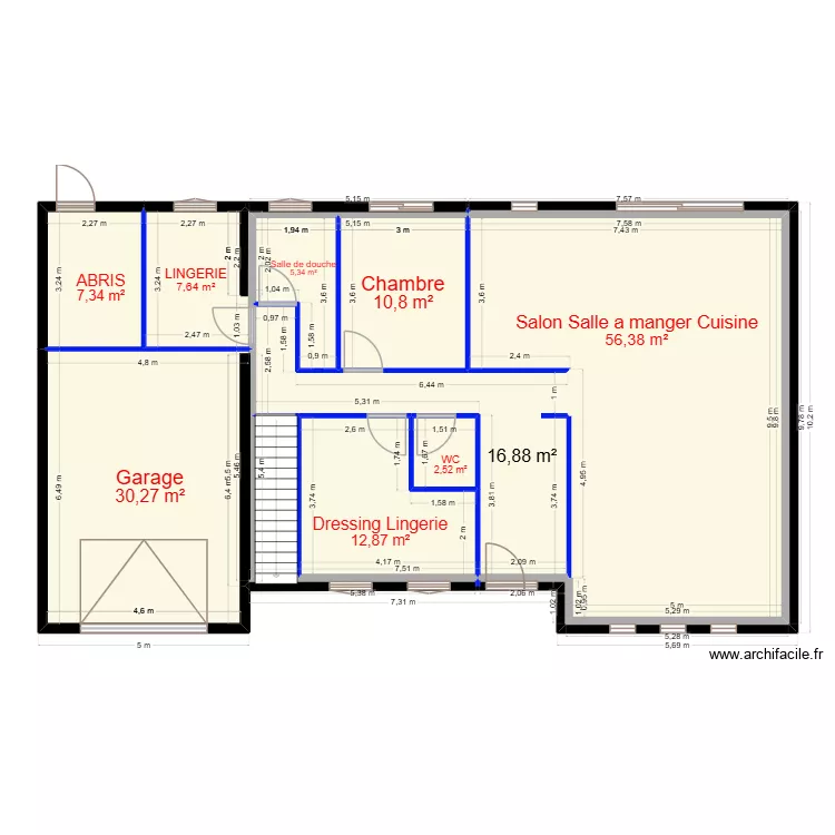 New Maison 3 PLAN CLOISON RDC. Plan de 23 pièces et 316 m²
