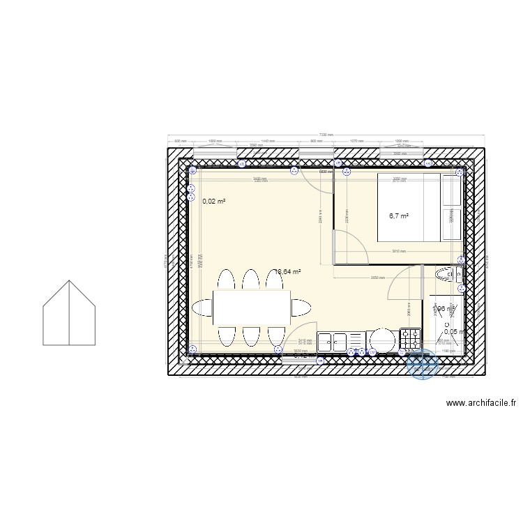 123 .4. Plan de 0 pièce et 0 m2