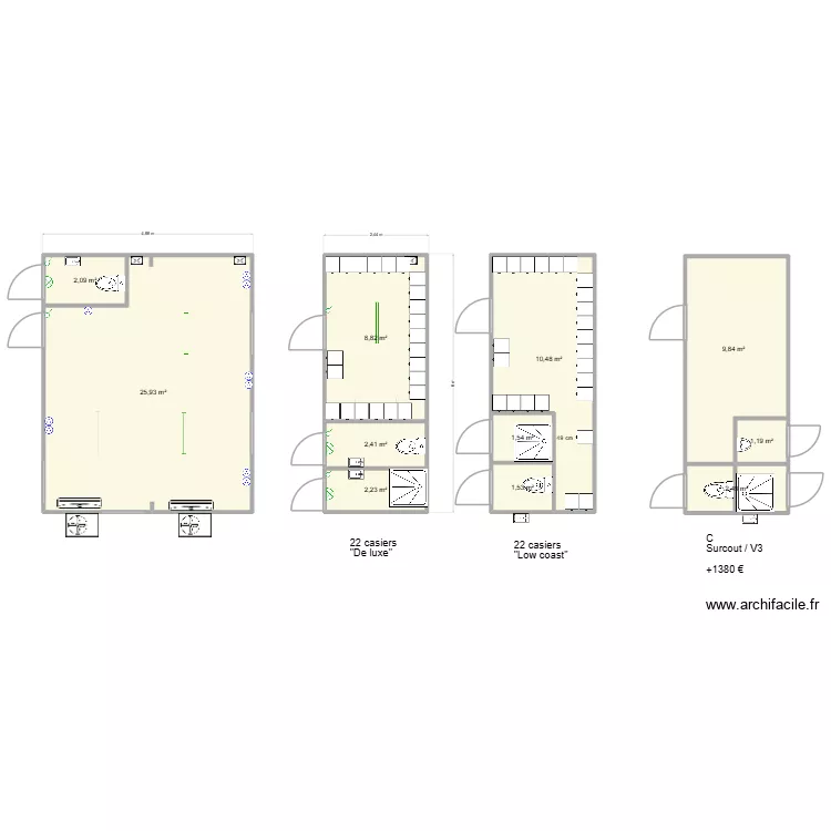 caribus phase 2 1 SR + 1 Sanitaire. Plan de 